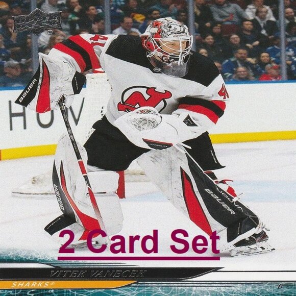 Vitek Vanecek Hockey Card Collection - 2 Card Set - Picture 1 of 5